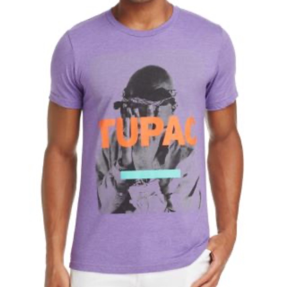 TUPAC Shut It Short Sleeve Tee size Large
